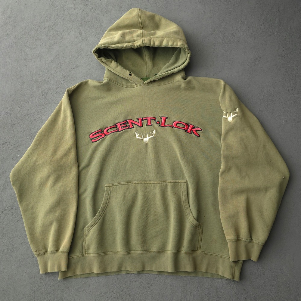 Vintage 2000s Gander Mountain Green Hoodie XL Scent-Lok Embroidered